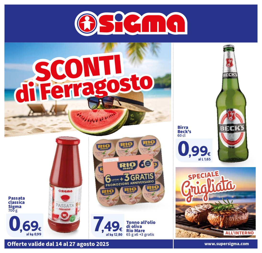 Volantino promozioni<br>dal 14 al 26 agosto 2025
